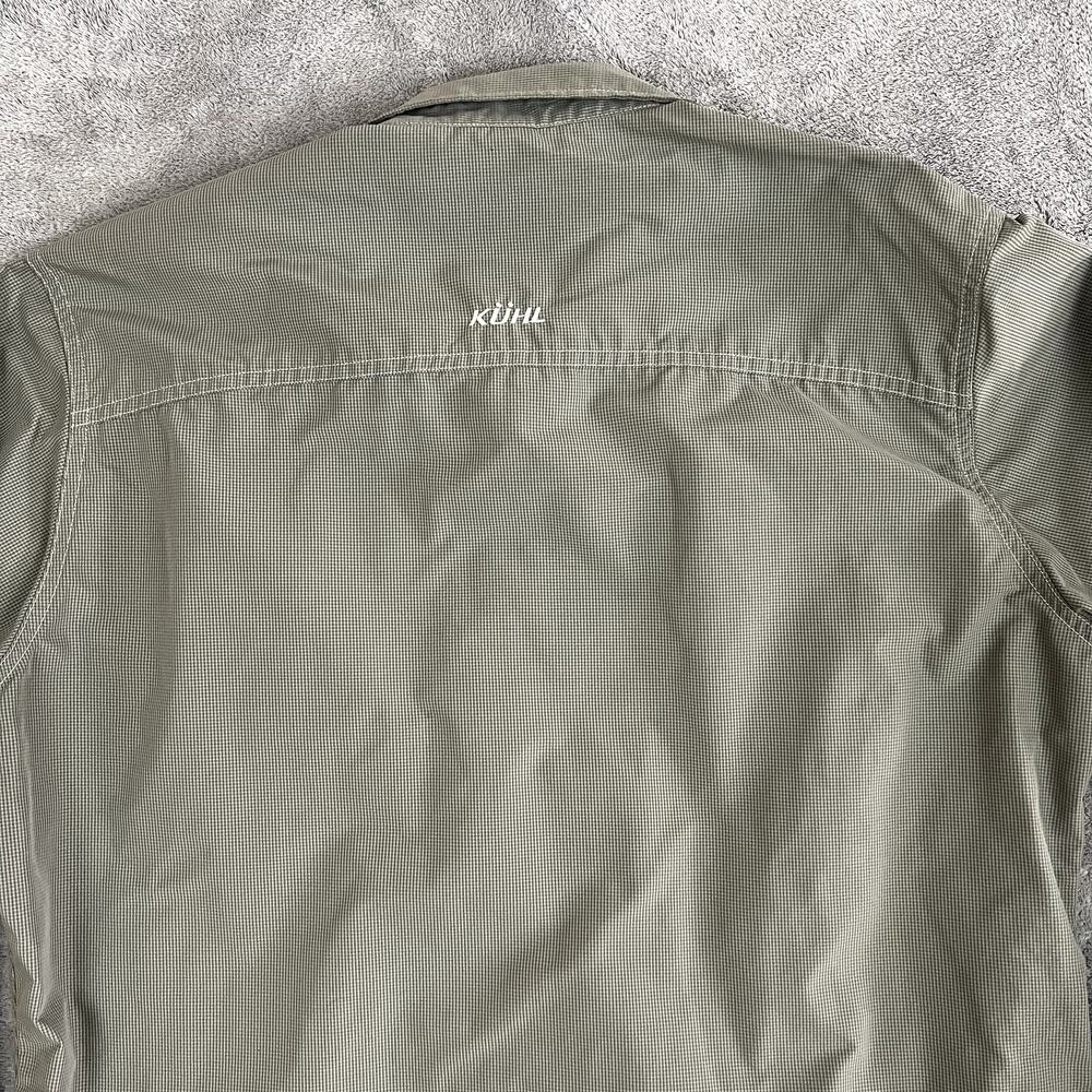 Kuhl Long Sleeve Button Down Shirt Mens M Eluxur Green/Gray Performance - Picture 8 of 10